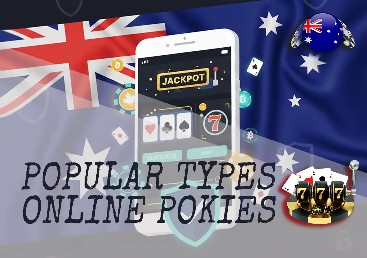 Icons of classic, video and jackpot pokies